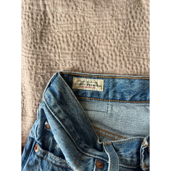 LEVI'S 501 High Rise Distressed Straight Jeans in Athens Crown Size 26 - Picture 8 of 9